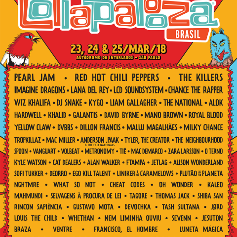 Lollapalooza divulga programação com todas as atrações