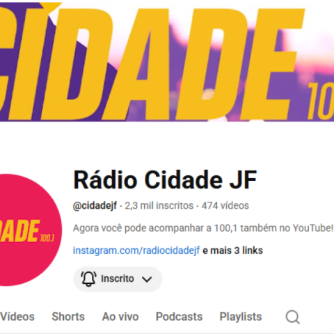 Rádio Cidade também está no YouTube!