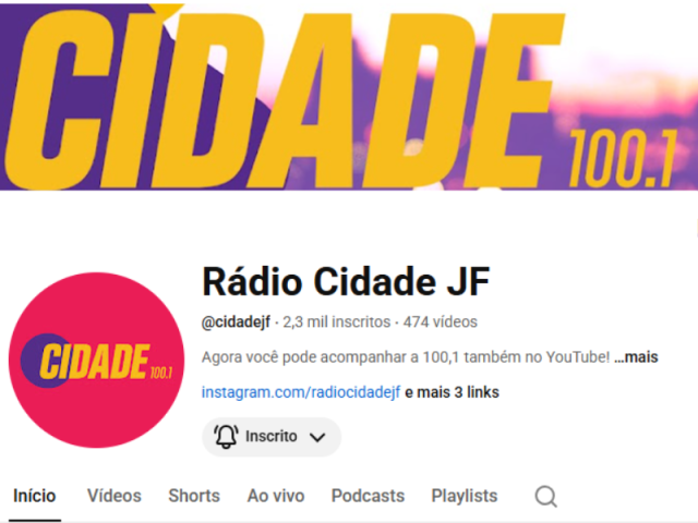 Rádio Cidade também está no YouTube!